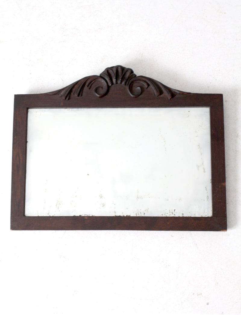 antique carved wood mirror