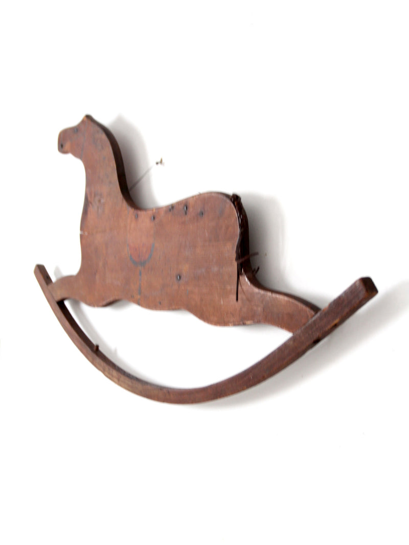 antique rocking horse wall hanging