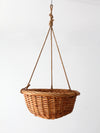 vintage wicker hanging basket