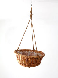 vintage wicker hanging basket