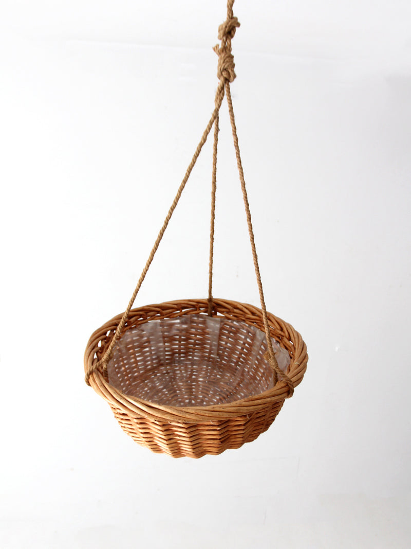 vintage wicker hanging basket