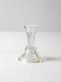 vintage glass candlestick holder