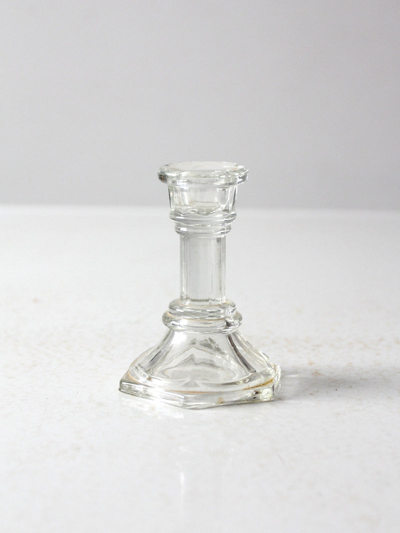 vintage glass candlestick holder