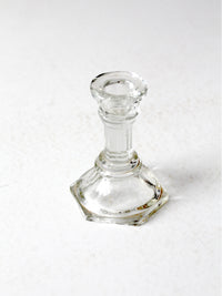 vintage glass candlestick holder