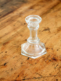 vintage glass candlestick holder