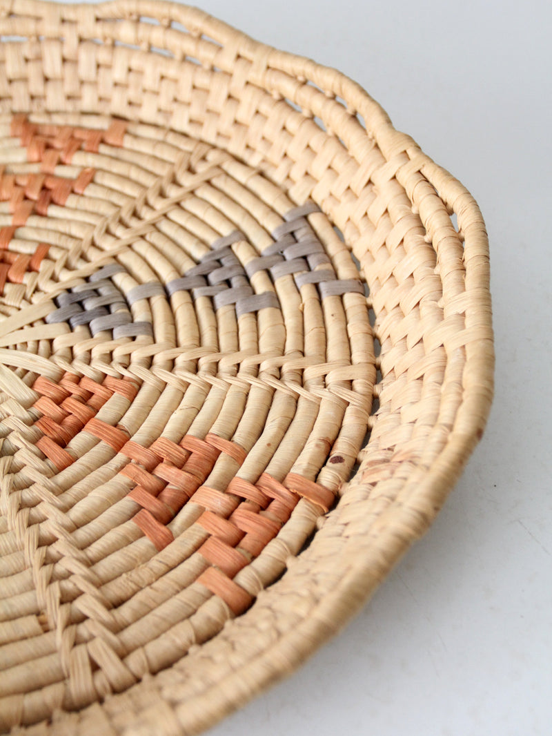 vintage woven basket tray