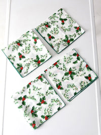 vintage Christmas napkins set of 4