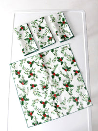 vintage Christmas napkins set of 4