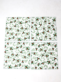 vintage Christmas napkins set of 4