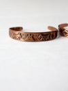 vintage southwestern copper cuff pair