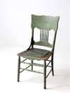 antique green American side chair