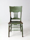 antique green American side chair