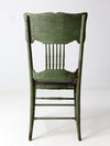 antique green American side chair