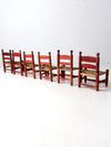 vintage Mexican children's chair collection set of 6