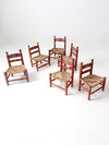 vintage Mexican children's chair collection set of 6