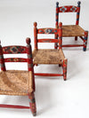 vintage Mexican children's chair collection set of 6