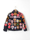 vintage 70s Sears firefighter patch jacket