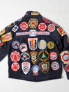 vintage 70s Sears firefighter patch jacket