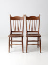 antique farmhouse dining chairs pair