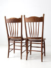 antique farmhouse dining chairs pair