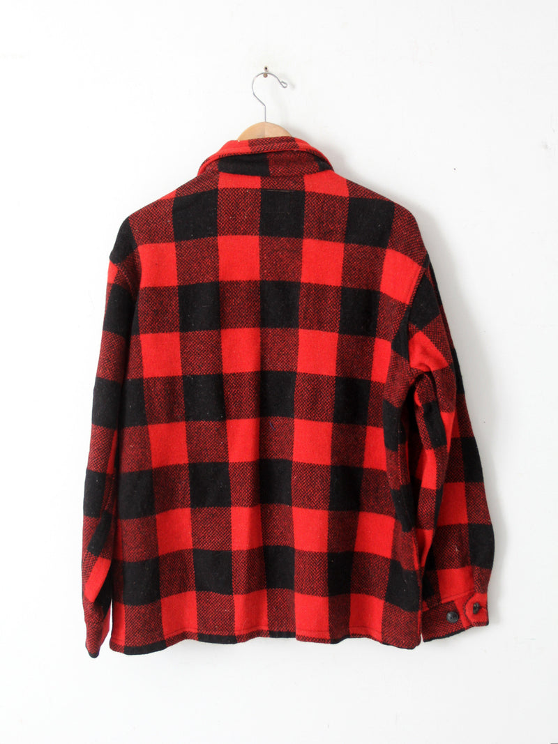 vintage 50s buffalo check wool jacket