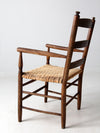 antique woven seat armchair