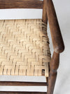 antique woven seat armchair