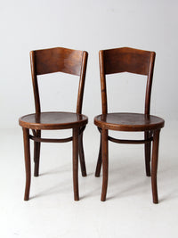 antique Great Northern Chair Co bentwood chairs pair