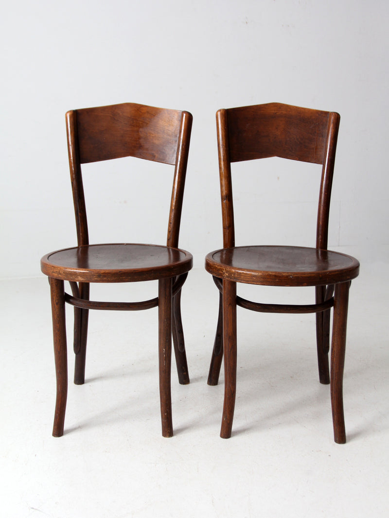 antique Great Northern Chair Co bentwood chairs pair