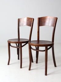 antique Great Northern Chair Co bentwood chairs pair