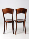 antique Great Northern Chair Co bentwood chairs pair