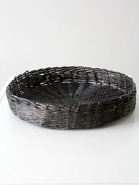 vintage black centerpiece basket tray