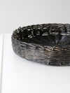 vintage black centerpiece basket tray