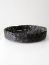 vintage black centerpiece basket tray