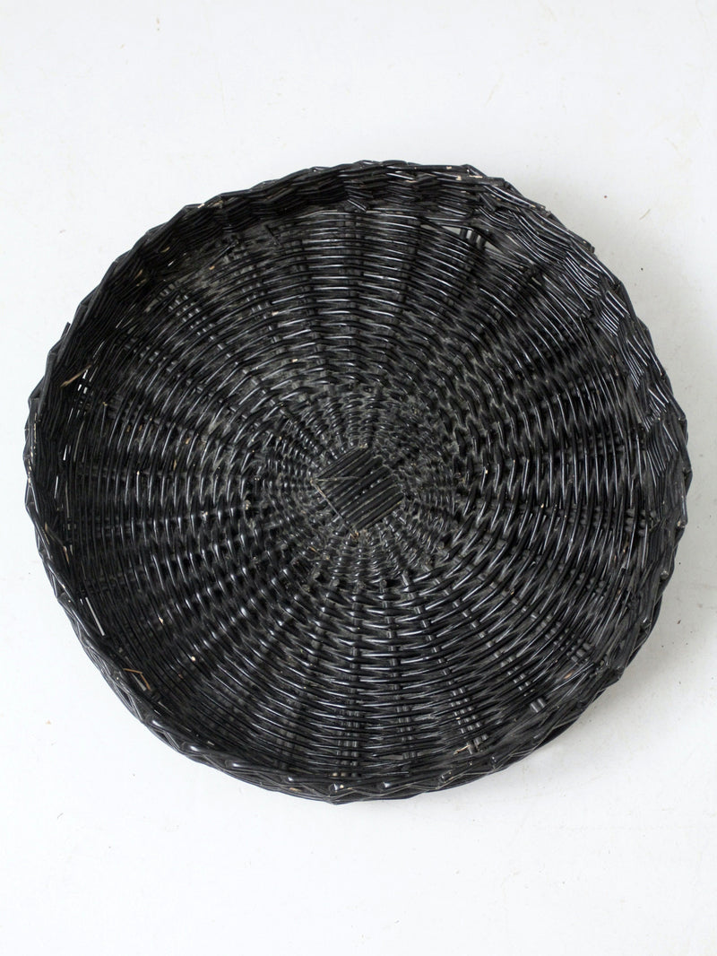 vintage black centerpiece basket tray