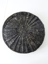 vintage black centerpiece basket tray