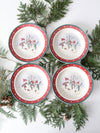 vintage Royal Season Stoneware snowman dishes set of 4