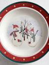 vintage Royal Season Stoneware snowman dishes set of 4