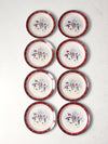 vintage Royal Season Stoneware snowman plates set of 8