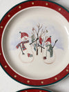 vintage Royal Season Stoneware snowman plates set of 8