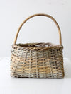 vintage handwoven cottage basket