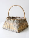 vintage handwoven cottage basket