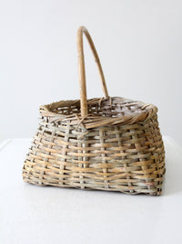 vintage handwoven cottage basket