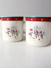 vintage Royal Season Stoneware snowman mugs set of 4