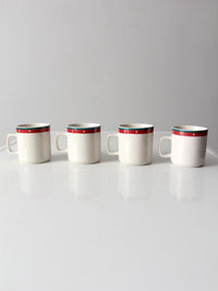 vintage Royal Season Stoneware snowman mugs set of 4