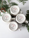 vintage Royal Season Stoneware snowman mugs set of 4