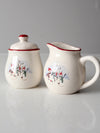 vintage Royal Season Stoneware snowman creamer & sugar bowl set