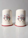 vintage Royal Season Stoneware snowman salt & pepper shakers