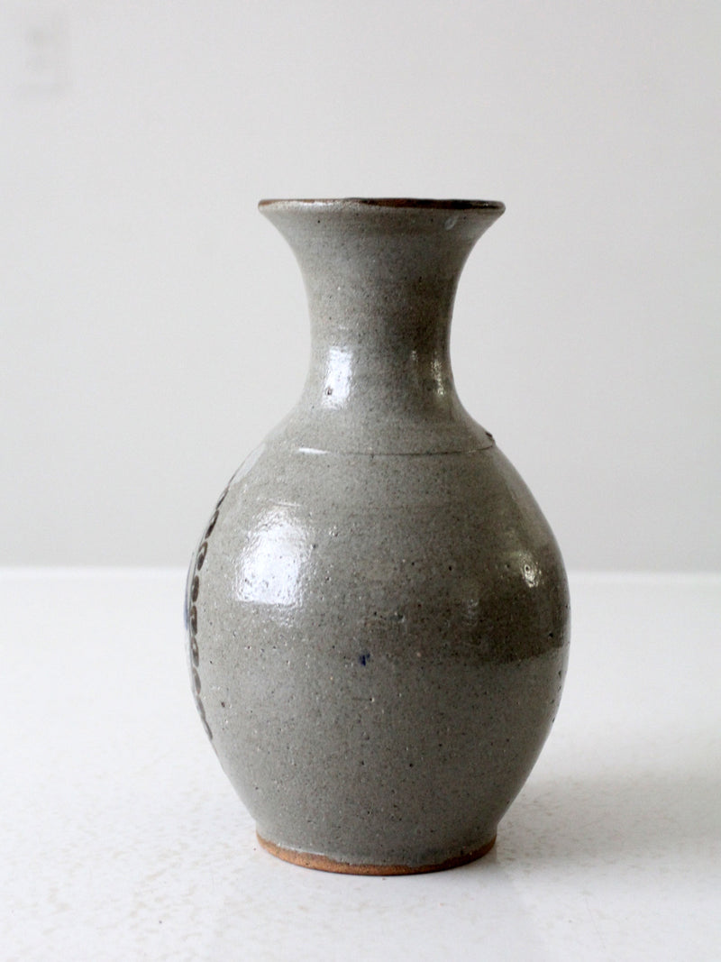 vintage studio pottery salt glaze vase