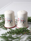 vintage Royal Season Stoneware snowman salt & pepper shakers